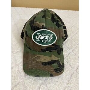 New York Jets Embroidered Camouflage NFL Adjustable Hat One Size Fits All